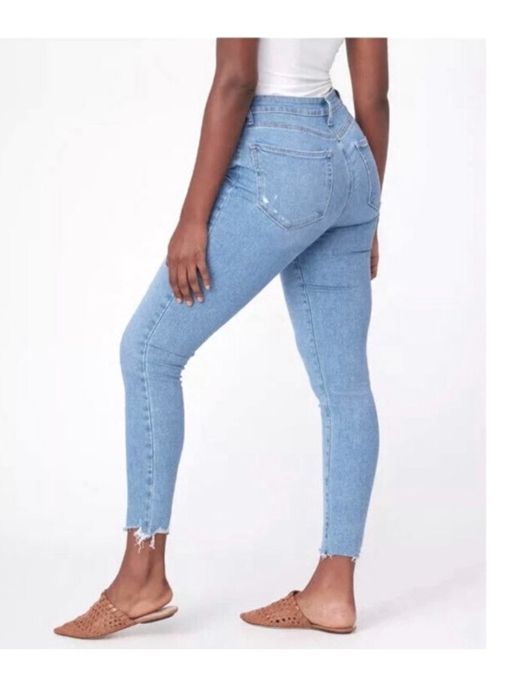 Paige Flaunt Bombshell Skinny Jeans Raw Live Hem Park Avenue Wash 27